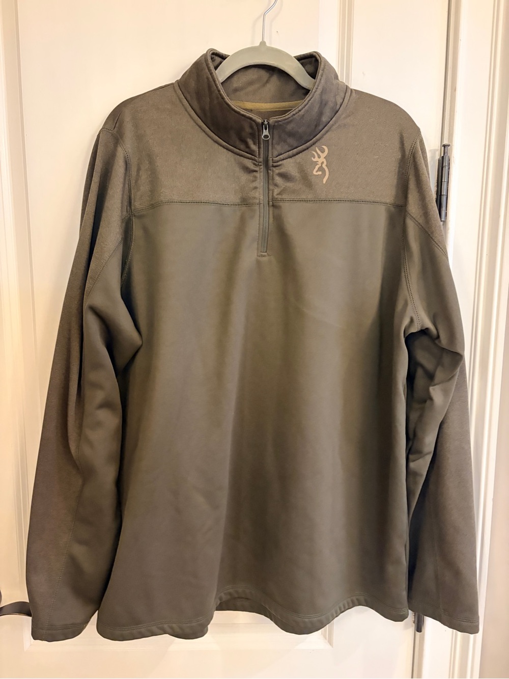 Browning Olive Green Quarter Zip Pullover Fleece XL Hunting Outdoor